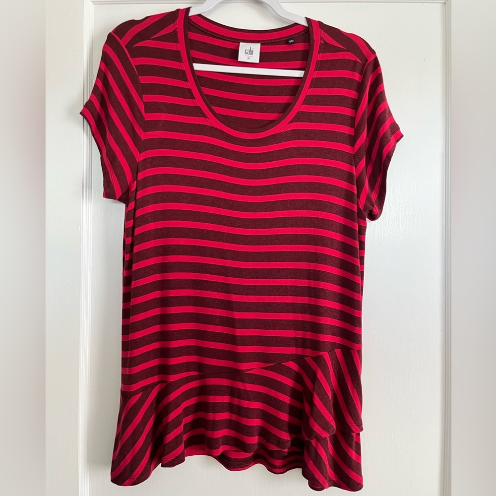 CABI Sweet Talk Striped Tee, Medium